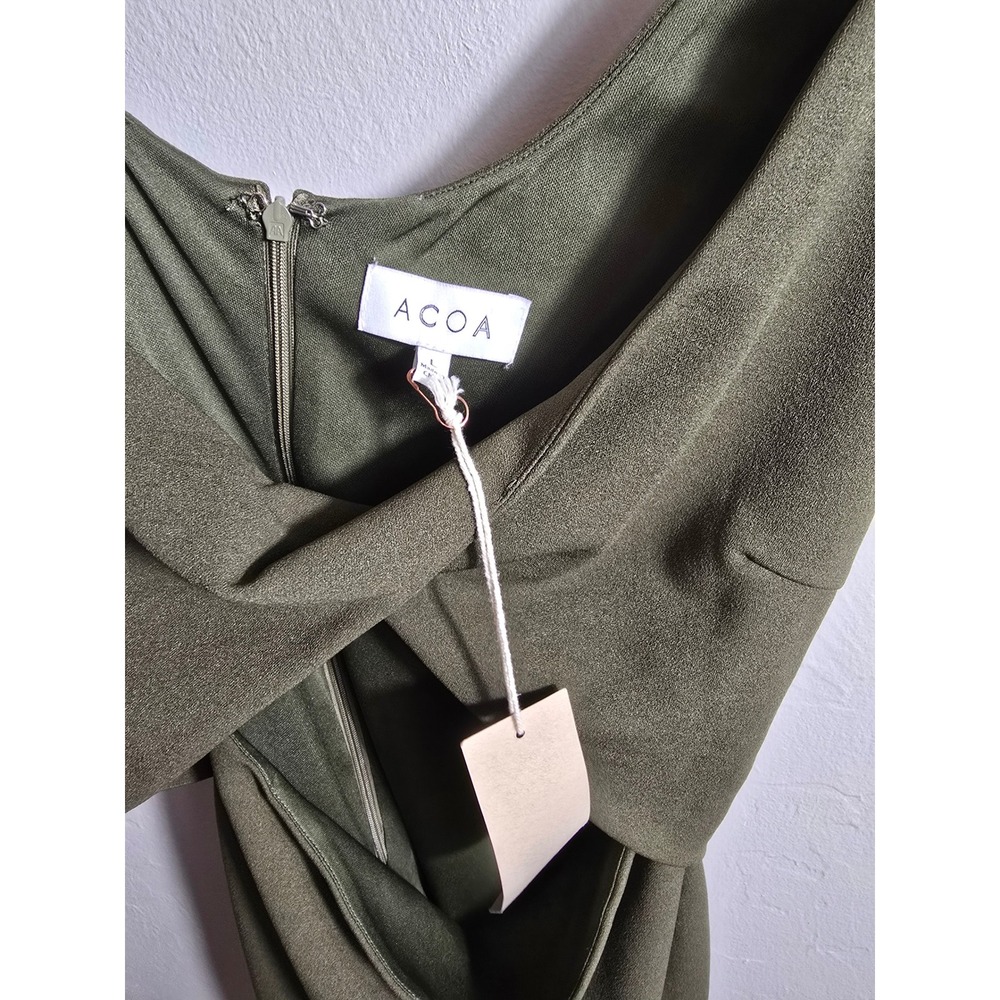 ACOA‎ Collection Mini Dress Cut Out Sleeveless Olive Green Party Size L